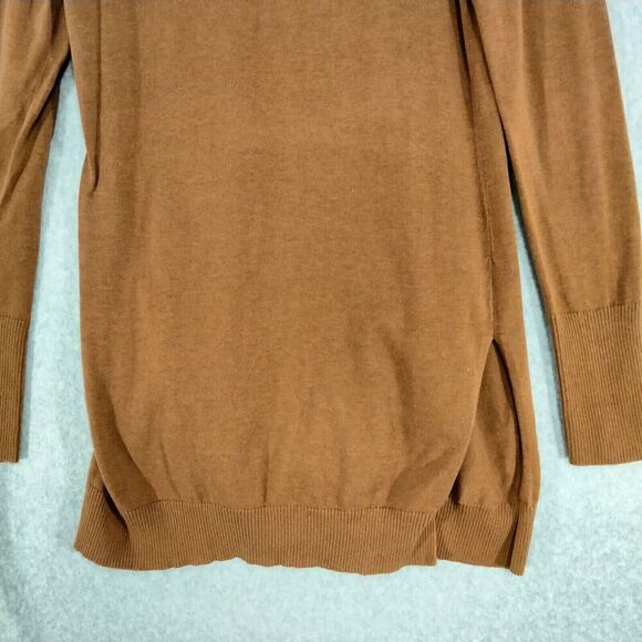 Peruvian Connection Sweater Dress Womens Small Carmel Brown Turtleneck Side Slit - Picture 10 of 11